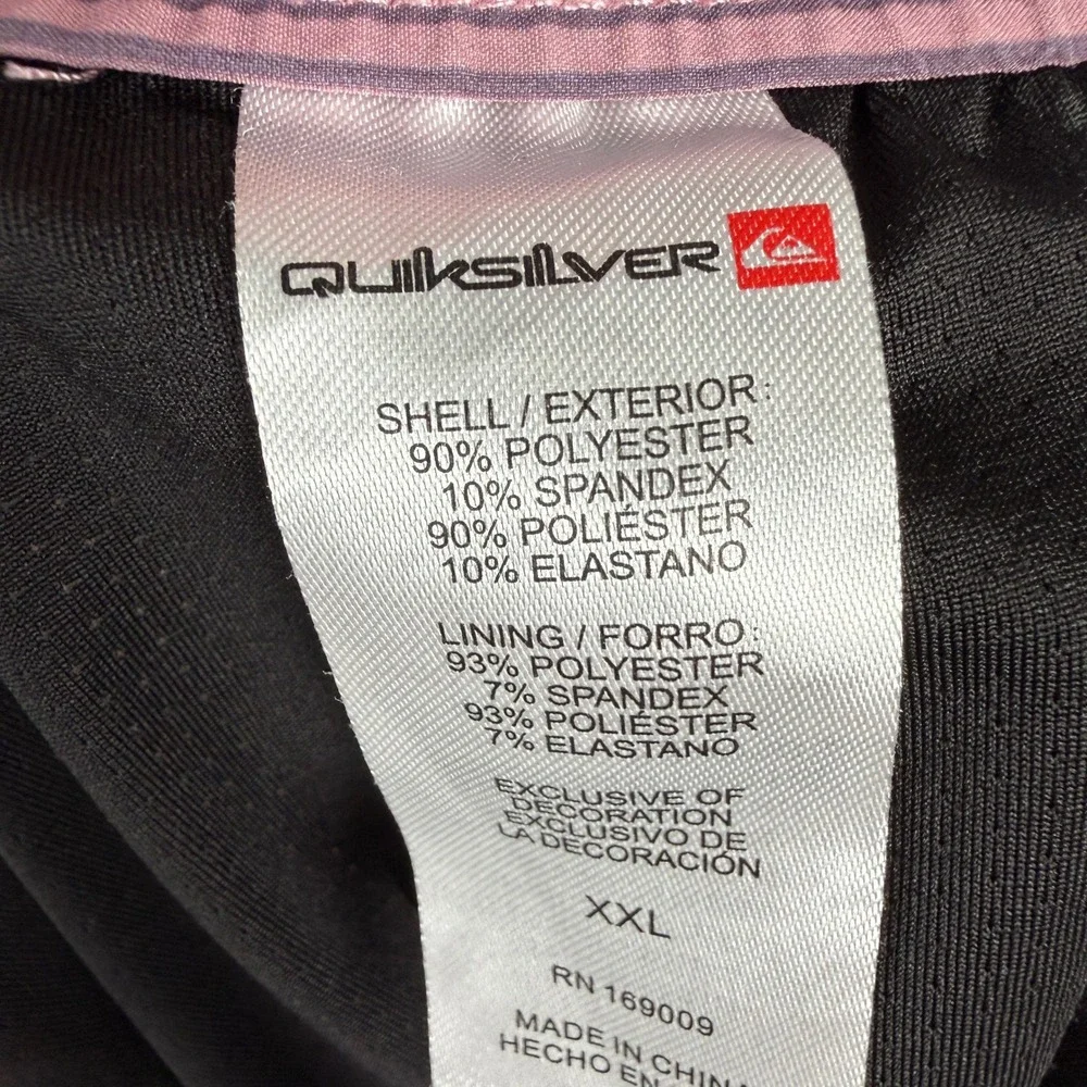 Quiksilver Mens XXL Board Shorts Purple Striped‎ Ombre Lined Swim Trunks